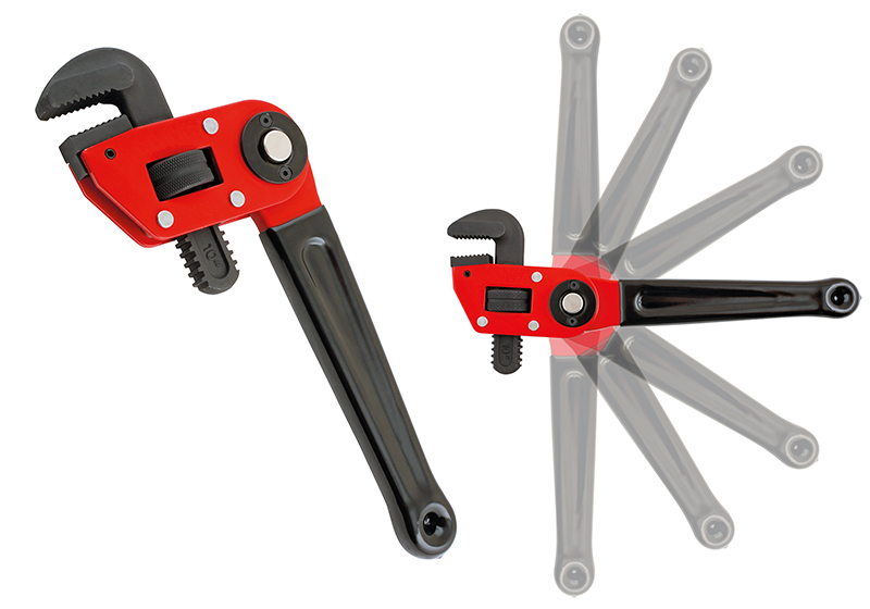 multi angle pipe wrench with aluminium handle
