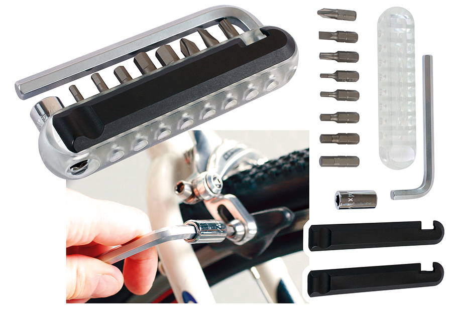 Handy and useful new 12 piece bicycle tool kit from Kamasa 