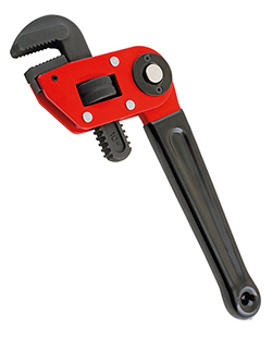 multi angle pipe wrench with aluminium handle