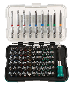 Comprehensive 71-piece cordless drill bit set