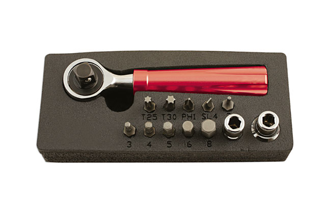 Laser Tools 56086 Mini Ratchet & Bit Set 12pc