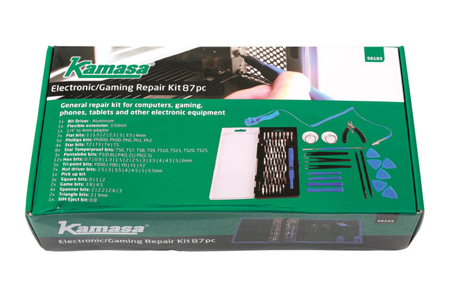 Laser Tools 56103 Gaming/Electronics Repair Kit 87pc