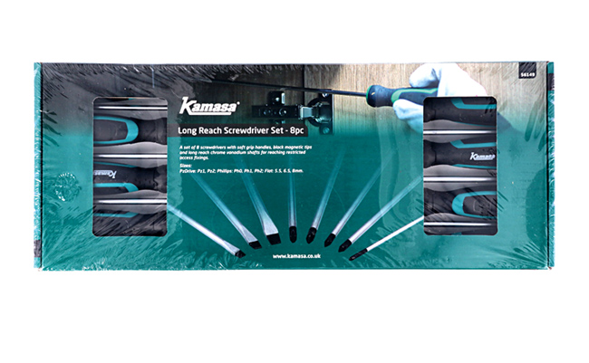 Kamasa 56149 Long Reach Screwdriver Set 8pc