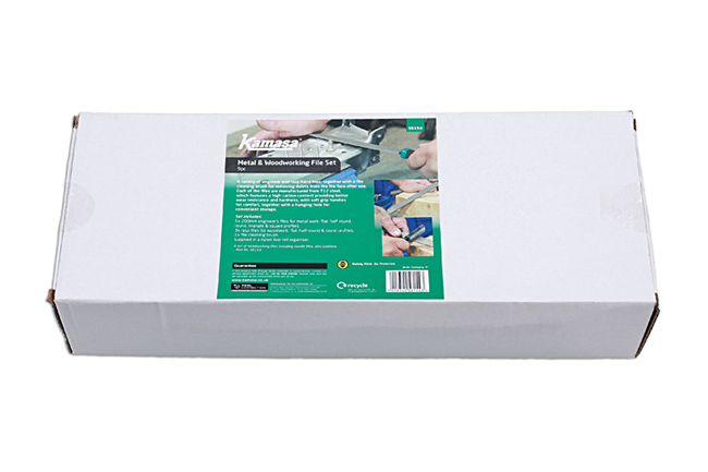 Kamasa 56154 Metal & Woodworking File Set 9pc