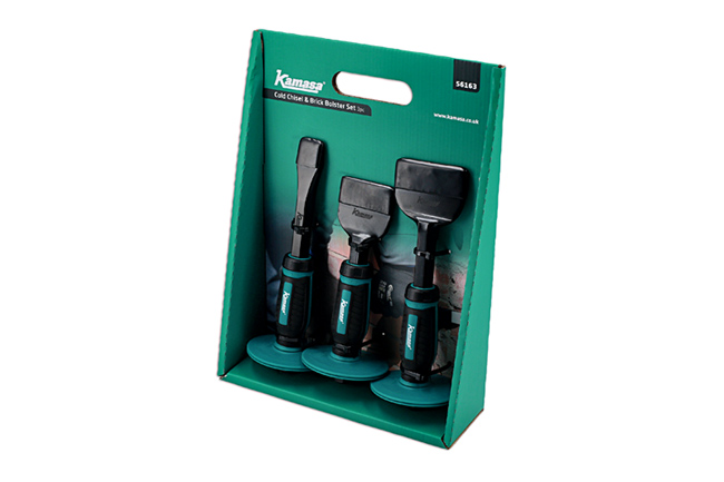 Kamasa 56163 Cold Chisel & Brick Bolster Set 3pc