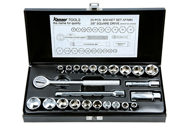 Kamasa SS3622 Socket Set 3/8"D 25pc