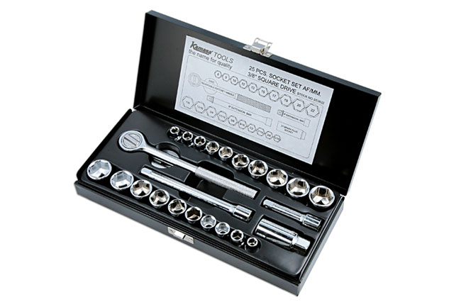 Kamasa SS3622 Socket Set 3/8"D 25pc