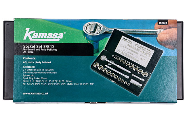 Kamasa SS3622 Socket Set 3/8"D 25pc