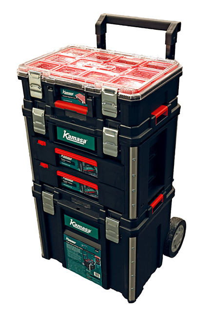 Kamasa 56171 Modular Rolling Toolbox 3pc - with 100kg Load Capacity