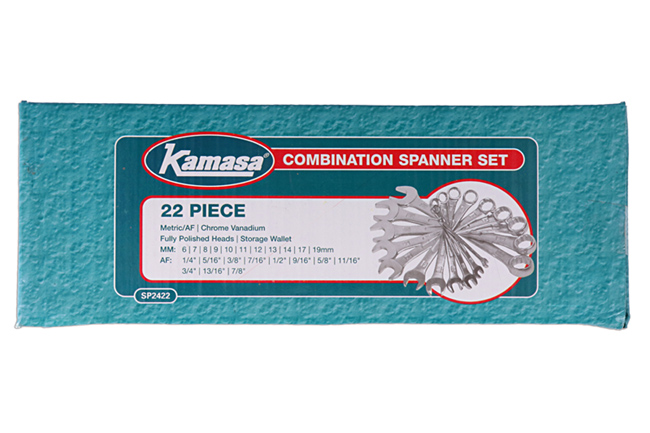 Kamasa SP2422 Combination Spanner Set 22pc