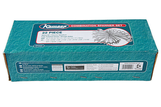 Kamasa SP2422 Combination Spanner Set 22pc