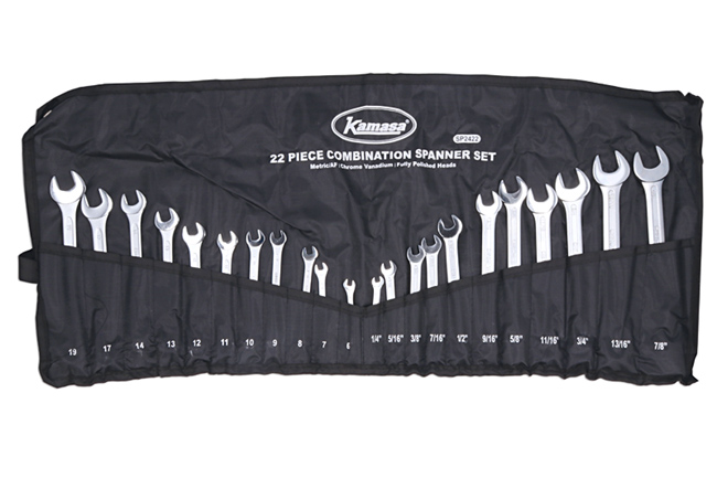 Kamasa SP2422 Combination Spanner Set 22pc